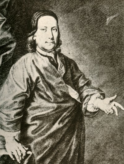 Retrato del Conde Zinzendorf con una túnica de predicador, c1740, 1937 de Unbekannt