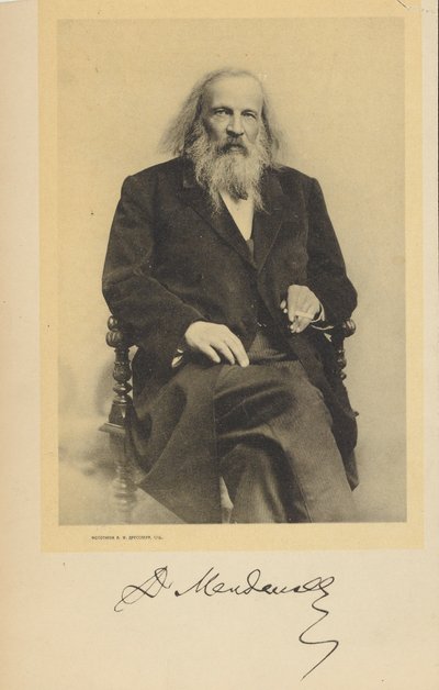 Retrato de Dmitri Mendeléyev de Unbekannt