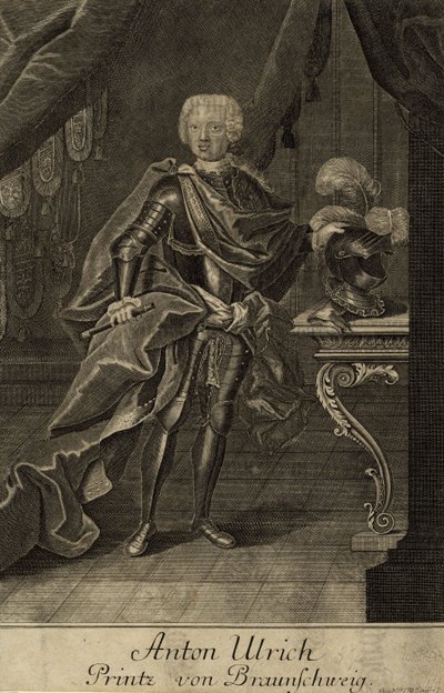 Retrato del Duque Antonio Ulrico de Brunswick 1714-1774, alrededor de 1700 de Unbekannt