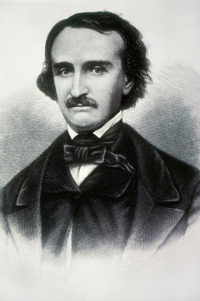 Retrato de Edgar Allan Poe (1809-1849), escritor estadounidense. Grabado del siglo XIX. de Unbekannt
