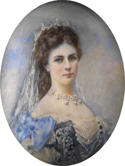 Retrato de Isabel de Baviera, c. 1900 de Unbekannt