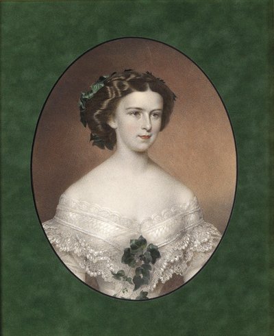 Retrato de Isabel de Baviera, ca 1854 de Unbekannt