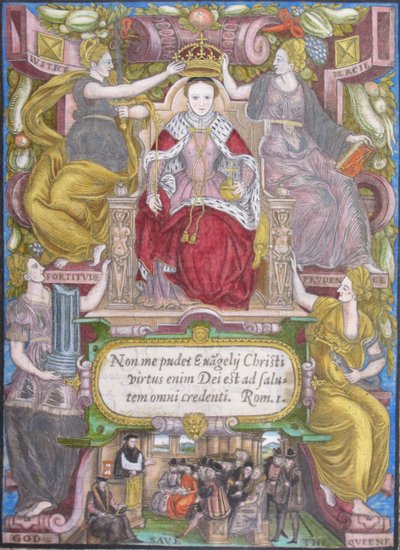 Retrato de Isabel I de Inglaterra con corona, 1572 de Unbekannt