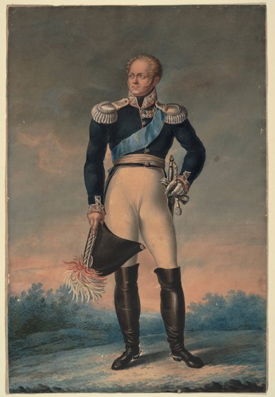 Retrato del Emperador Alejandro I 1777-1825, 1819 de Unbekannt