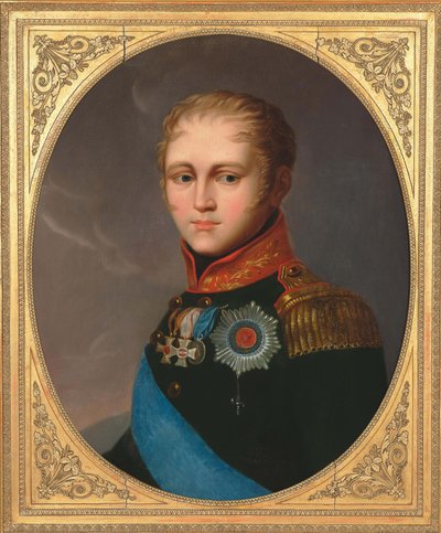 Retrato del Emperador Alejandro I 1777-1825, c. 1810 de Unbekannt