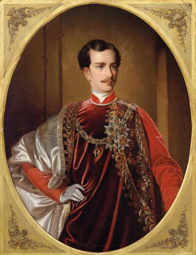 Retrato del Emperador Francisco José I de Austria, ca. 1855 de Unbekannt