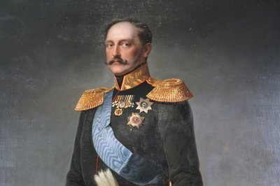 Retrato del Emperador Nicolás I, mediados del siglo XIX de Unbekannt
