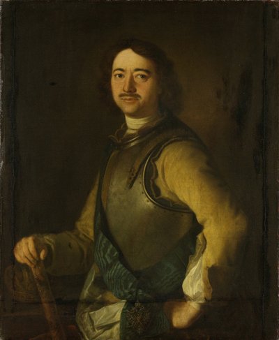 Retrato del emperador Pedro I el Grande 1672-1725, principios del siglo XVIII de Unbekannt