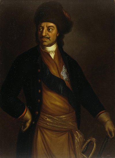 Retrato del emperador Pedro I el Grande 1672-1725, principios del siglo XVIII de Unbekannt