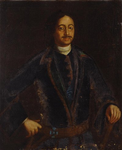 Retrato del Emperador Pedro I el Grande 1672-1725, Principios del Siglo XVIII de Unbekannt