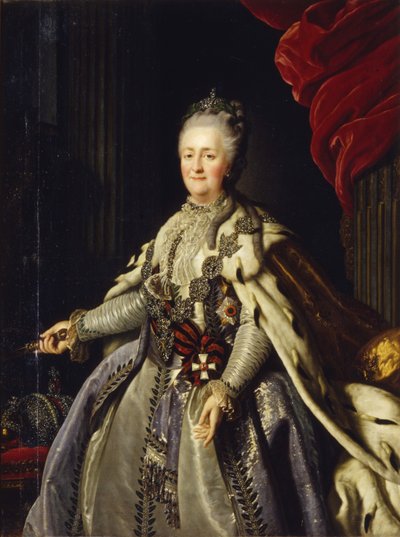 Retrato de la Emperatriz Catalina II 1729-1796 de Unbekannt