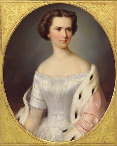 Retrato de la Emperatriz Isabel de Austria, ca 1855 de Unbekannt
