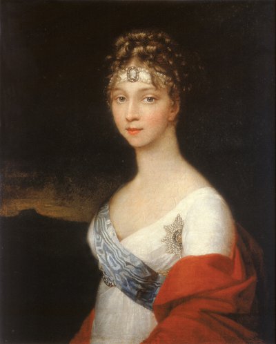 Retrato de la Emperatriz Isabel Alexeievna, Princesa Luisa de Baden 1779-1826, después de 1806 de Unbekannt