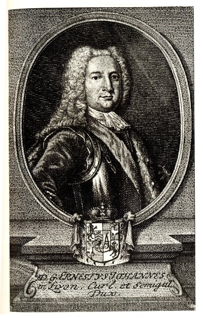Retrato de Ernst Johann von Biron 1690-1772, Duque de Curlandia y Semigalia y regente del Imperio Ruso de Unbekannt