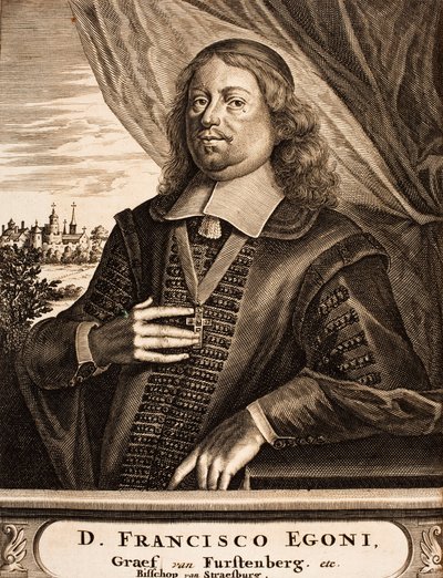 Retrato de Franz Egon von Fürstenberg-Heiligenberg 1626-1682, Príncipe-Obispo de Estrasburgo, 1675 de Unbekannt
