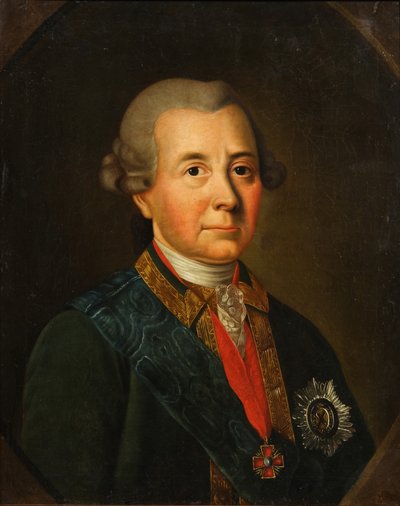 Retrato de Fyodor Ivanovich Wadkowski 1712-1783 de Unbekannt