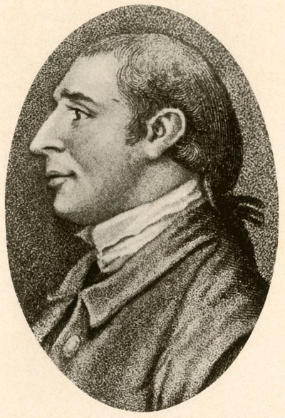 Retrato de Gouverneur Morris, con cabello liso y coleta de Unbekannt