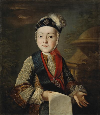 Retrato del Gran Duque Pedro III. 1728-1762 como niño, siglo XVIII de Unbekannt