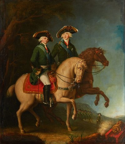 Retrato de los Grandes Duques Alejandro Pavlovich y Constantino Pavlovich de Unbekannt