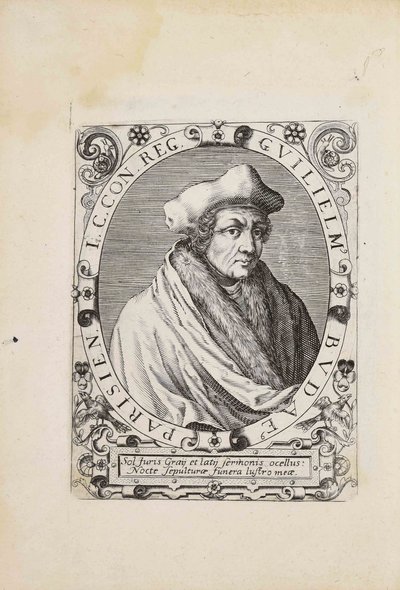 Retrato de Guillaume Budé 1467-1540, 1627 de Unbekannt