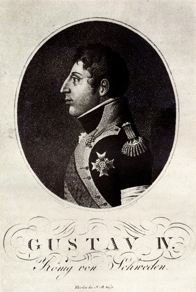 Retrato de Gustavo IV Adolfo de Suecia, principios del siglo XIX de Unbekannt