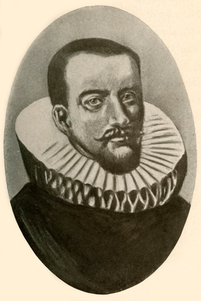 Retrato de Henry Hudson, navegante inglés con gorguera, 1609, 1937 de Unbekannt