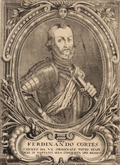 Retrato de Hernán Cortés 1485-1547 de Unbekannt
