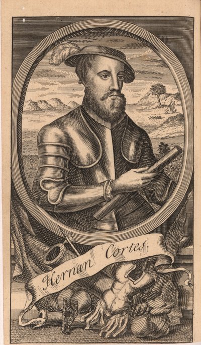 Retrato de Hernán Cortés 1485-1547, 1741 de Unbekannt
