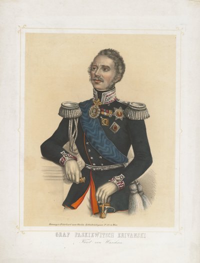 Retrato de Ivan Fyodorovich Paskevich, Conde de Erivan, Virrey del Reino de Polonia, 1850 de Unbekannt