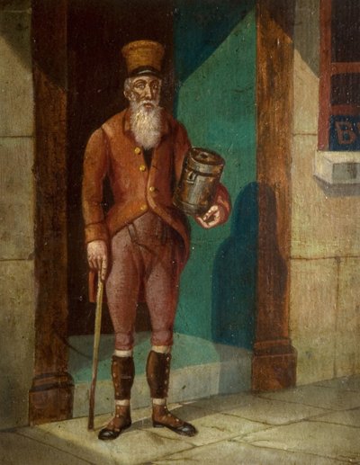 Retrato de James Guidney, conocido como Jimmy el Hombre de la Roca de Unbekannt