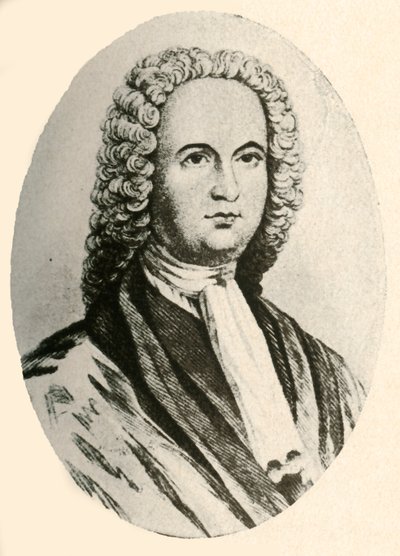 Retrato de James Logan, con peluca y toga judicial, usado en Pensilvania, 1745, 1937 de Unbekannt