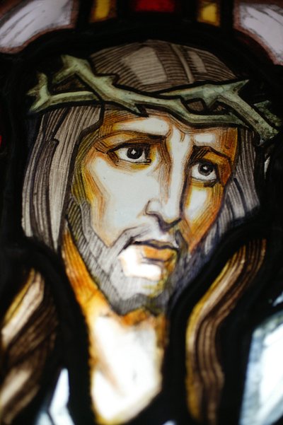 Retrato de Jesús. Vidriera. Iglesia de San Blas Vichy Francia de Unbekannt