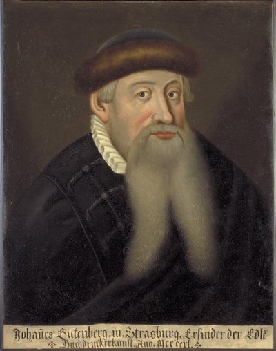 Retrato de Johannes Gutenberg, principios del siglo XVII de Unbekannt