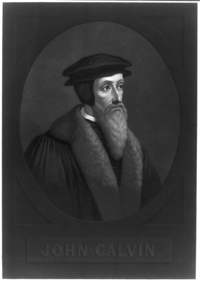 Retrato de John Calvin 1509-1564, principios del siglo XIX de Unbekannt