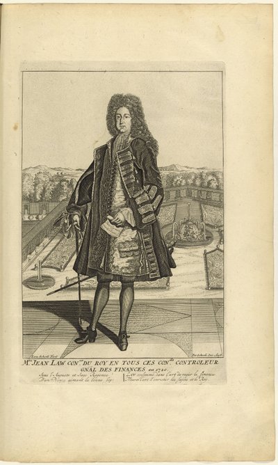 Retrato de John Law 1671-1729, 1720 de Unbekannt