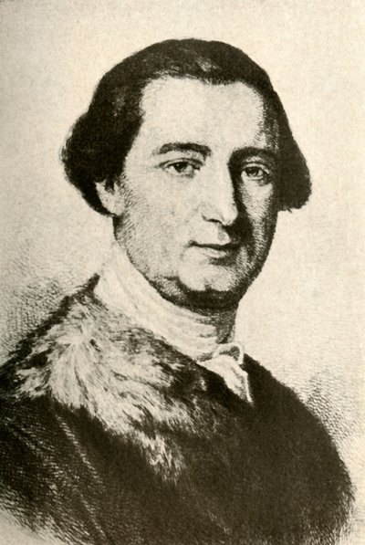Retrato de John Penn, Gobernador Colonial, con abrigo con borde de piel, c. 1750, 1937 de Unbekannt