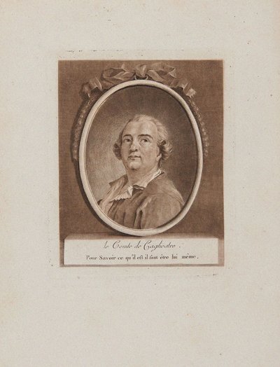 Retrato de Joseph Balsamo, conde de Cagliostro, siglo XVIII de Unbekannt