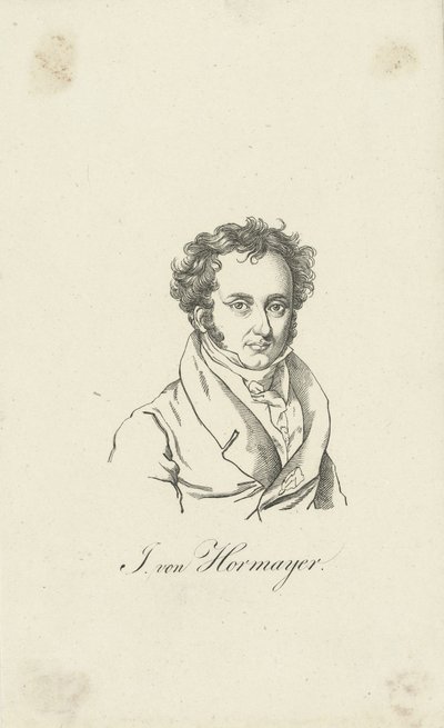 Retrato de Joseph Hormayr, Barón zu Hortenburg 1781-1848 de Unbekannt