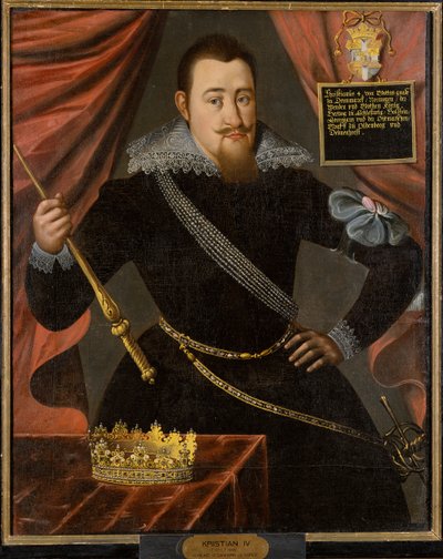 Retrato del rey Christian IV de Dinamarca 1577-1648 de Unbekannt