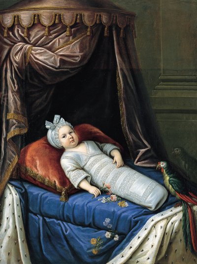 Retrato de Luis XIV 1638-1715 como bebé, ca. 1638 de Unbekannt