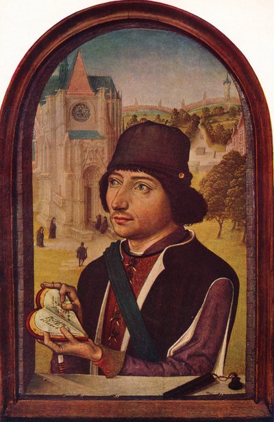 Retrato de Luis XI, c1456-58 de Unbekannt