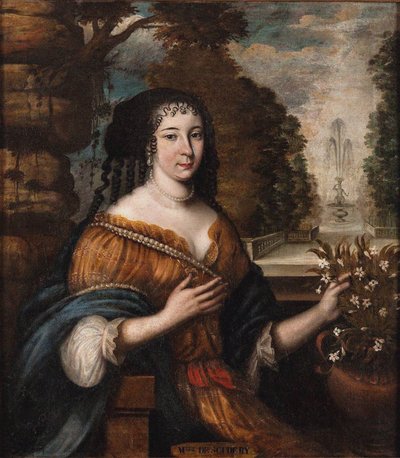 Retrato de Madeleine de Scudéry 1607-1701, siglo XVII de Unbekannt