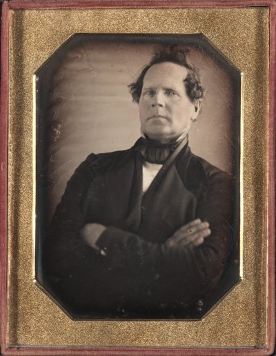 Retrato de hombre alejándose de la cámara, finales de 1840s de Unbekannt