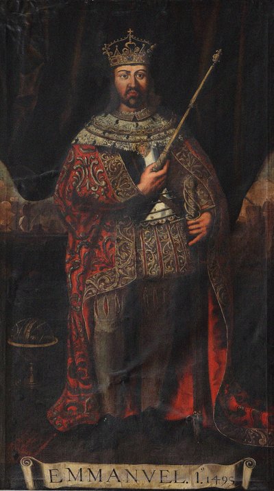 Retrato de Manuel I de Portugal 1469-1521, 1495 de Unbekannt