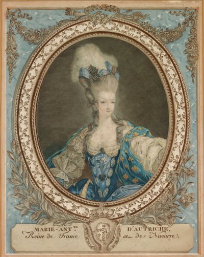 Retrato de María Antonieta 1755-1793, segunda mitad del siglo XVIII de Unbekannt