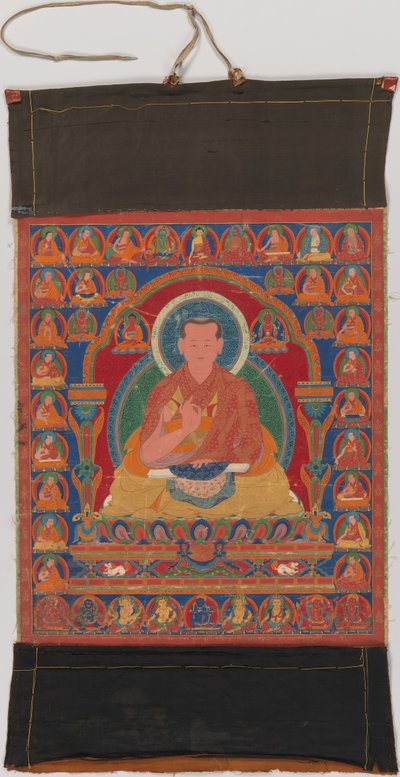 Retrato de Munchen Sangye Rinchen, el Octavo Abad del Monasterio Ngor, finales del siglo XVI de Unbekannt