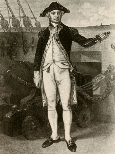 Retrato de Paul Jones, Comodoro de la Marina de los Estados Unidos, c1780 de Unbekannt