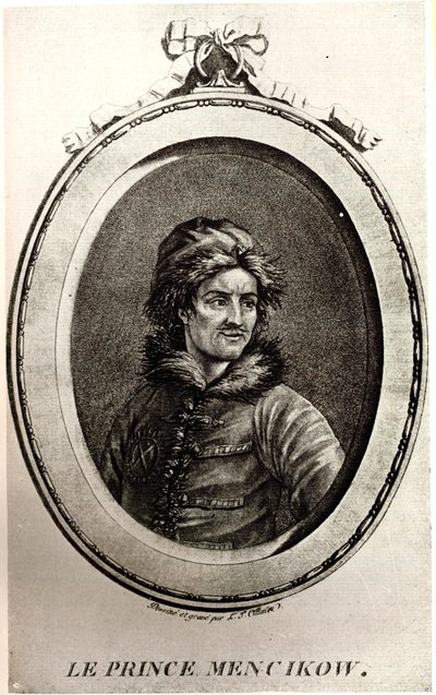 Retrato del príncipe Alexander Danilovich Menshikov 1673-1729 de Unbekannt