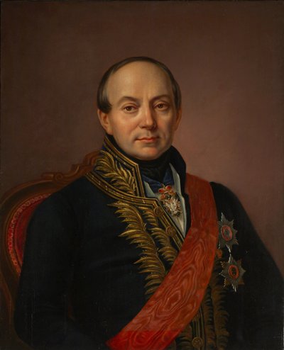Retrato del Príncipe Platon Alexandrovich Shirinsky-Shikhmatov 1790-1853, mediados del siglo XIX de Unbekannt