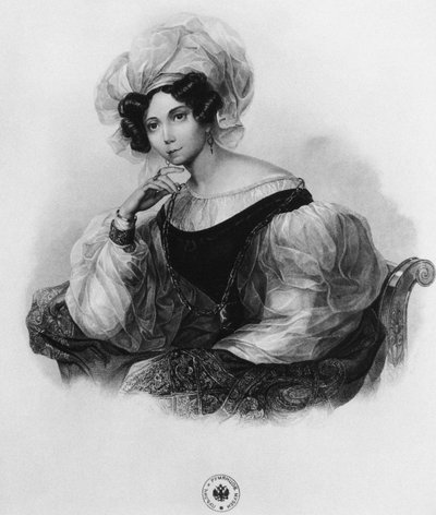Retrato de la Princesa Zinaida Alexandrovna Volkonskaya 1792-1862 de Unbekannt